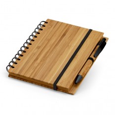 Caderno capa dura bambu Personalizado