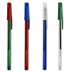 Caneta Plástica Translúcida Com Tampa Personalizada