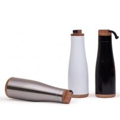 Garrafa de Aço Inox Madeirado Personalizada