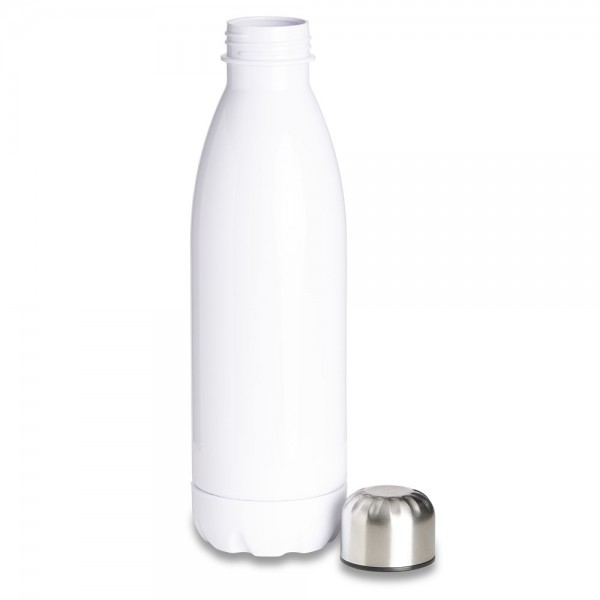 Garrafa Squeeze LEITOSA . AS e aço inox. Capacidade até 700 ml. 