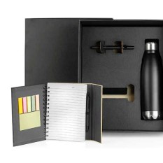Kit Garrafa, Caderno E Caneta Personalizado com Logo