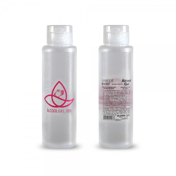 Álcool Gel 70% antisséptico 100ml Personalizado