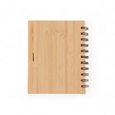 Bloco de Anotação Bambu com Caneta Personalizado