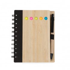 Bloco de Anotação Bambu com Caneta Personalizado