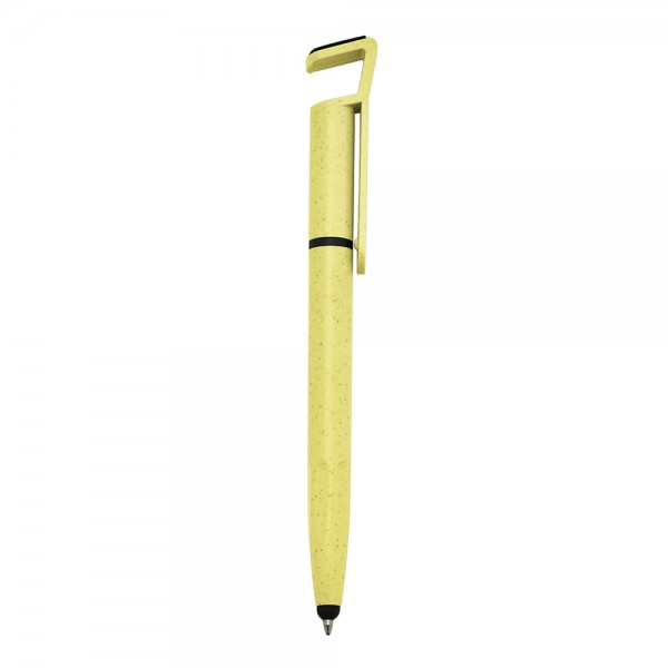 Caneta Fibra de Bambu Touch com Suporte Personalizada