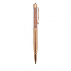 Caneta metálica com cristais e detalhe superior similar a um diamante Personalizada