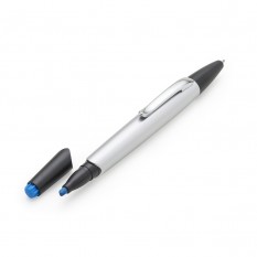 Caneta Plástica com Marca Texto Personalizada