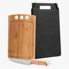 Kit para Churrasco em Bambu / Inox California Personalizado 