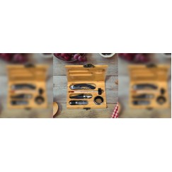 Kit Para Vinho Com Estojo Em Bambu Personalizado