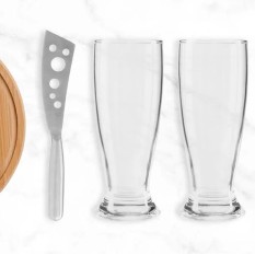 Kit Queijo e Cerveja 6 Peças com Logo 