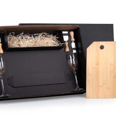 Kit Queijo e Champagne 7 Peças Personalizado com Logo