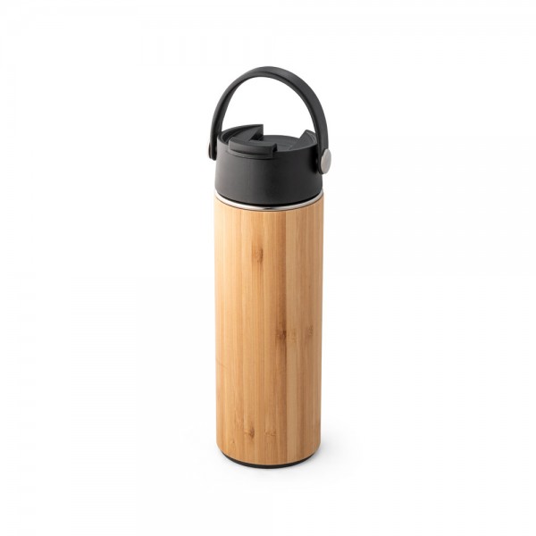 Squeeze 440ml em Bambu e Inox Personalizado